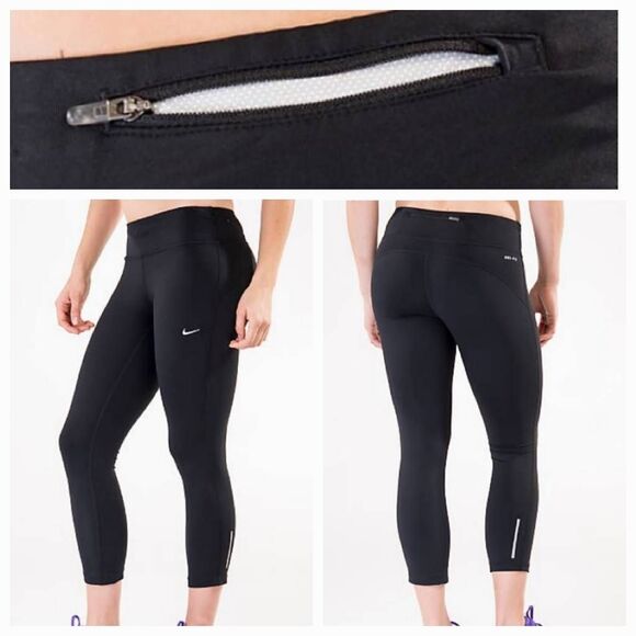 ☔️💜Nike Black Dri-Fit Capri Athletic Pants Small - Picture 12 of 12